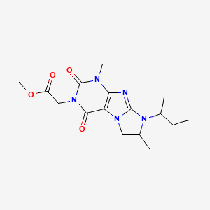 molecular formula C16H21N5O4 B2774704 甲基2-(6-丁基-4,7-二甲基-1,3-二氧基嘧啶-2-基)乙酸酯 CAS No. 915934-68-8