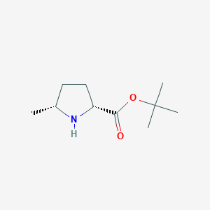 molecular formula C10H19NO2 B2774714 叔丁基(2R,5R)-5-甲基吡咯啉-2-甲酸酯 CAS No. 1909287-61-1