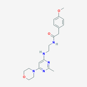 2-(4-methoxyphenyl)-N-(2-((2-methyl-6-morpholinopyrimidin-4-yl)amino)ethyl)acetamide