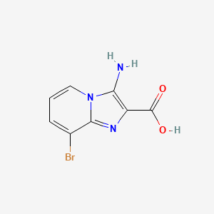 molecular formula C8H6BrN3O2 B2774729 3-氨基-8-溴咪唑并[1,2-a]吡啶-2-甲酸 CAS No. 1519286-14-6