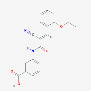 molecular formula C19H16N2O4 B2774733 3-[[(E)-2-cyano-3-(2-ethoxyphenyl)prop-2-enoyl]amino]benzoic acid CAS No. 522656-95-7