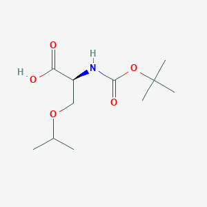 molecular formula C11H21NO5 B2774737 (2S)-2-{[(叔丁氧羰基)氨基]-3-(丙酮-2-氧基)丙酸 CAS No. 711018-10-9