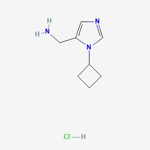 molecular formula C8H14ClN3 B2774738 (1-Cyclobutyl-1H-imidazol-5-yl)methanamine hydrochloride CAS No. 2197054-30-9