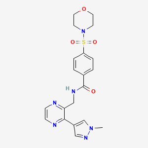 molecular formula C20H22N6O4S B2774741 N-((3-(1-methyl-1H-pyrazol-4-yl)pyrazin-2-yl)methyl)-4-(morpholinosulfonyl)benzamide CAS No. 2034394-63-1