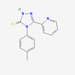 molecular formula C14H12N4S B2774745 4-(4-methylphenyl)-5-(pyridin-2-yl)-4H-1,2,4-triazole-3-thiol CAS No. 120162-99-4