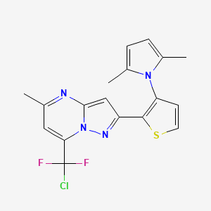 7-[chloro(difluoro)methyl]-2-[3-(2,5-dimethyl-1H-pyrrol-1-yl)-2-thienyl]-5-methylpyrazolo[1,5-a]pyrimidine