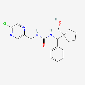 1-[(5-Chloropyrazin-2-yl)methyl]-3-[[1-(hydroxymethyl)cyclopentyl]-phenylmethyl]urea