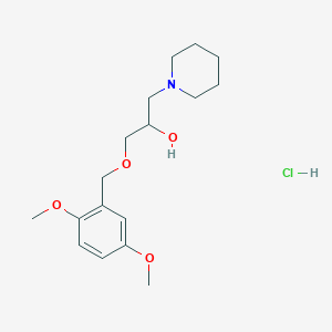 molecular formula C17H28ClNO4 B2774754 1-((2,5-Dimethoxybenzyl)oxy)-3-(piperidin-1-yl)propan-2-ol hydrochloride CAS No. 1185664-02-1