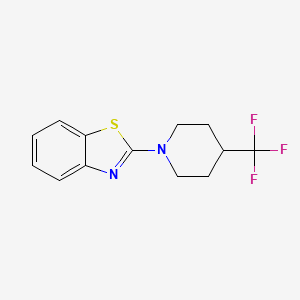 molecular formula C13H13F3N2S B2774755 2-[4-(Trifluoromethyl)piperidin-1-yl]-1,3-benzothiazole CAS No. 2379623-51-3