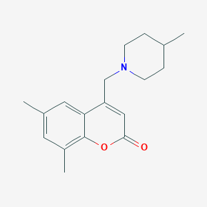 6,8-Dimethyl-4-[(4-methylpiperidin-1-yl)methyl]chromen-2-one