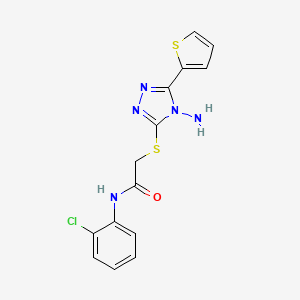 2-{[4-amino-5-(thiophen-2-yl)-4H-1,2,4-triazol-3-yl]sulfanyl}-N-(2-chlorophenyl)acetamide