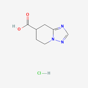 molecular formula C7H10ClN3O2 B2774774 5H,6H,7H,8H-[1,2,4]三唑并[1,5-a]吡啶-7-羧酸盐酸盐 CAS No. 1895585-65-5