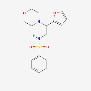 molecular formula C17H22N2O4S B2774776 N-(2-(furan-2-yl)-2-morpholinoethyl)-4-methylbenzenesulfonamide CAS No. 877648-02-7