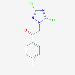 molecular formula C11H9Cl2N3O B277478 2-(3,5-dichloro-1H-1,2,4-triazol-1-yl)-1-(4-methylphenyl)ethanone 