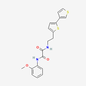 molecular formula C19H18N2O3S2 B2774781 N1-(2-([2,3'-bithiophen]-5-yl)ethyl)-N2-(2-methoxyphenyl)oxalamide CAS No. 2034548-33-7