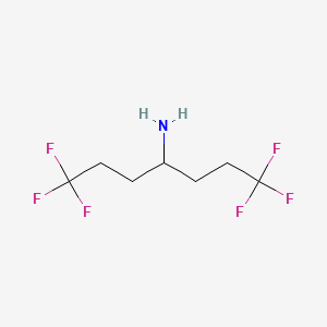 molecular formula C7H11F6N B2774798 1,1,1,7,7,7-Hexafluoroheptan-4-amine CAS No. 1073477-67-4