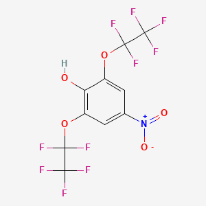 molecular formula C10H3F10NO5 B2774805 4-Nitro-2,6-di(1,1,2,2,2-pentafluoroethoxy)phenol CAS No. 52999-55-0