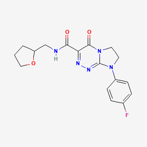 8-(4-fluorophenyl)-4-oxo-N-((tetrahydrofuran-2-yl)methyl)-4,6,7,8-tetrahydroimidazo[2,1-c][1,2,4]triazine-3-carboxamide