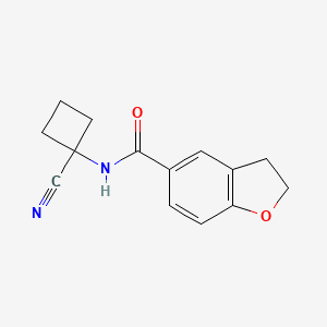 molecular formula C14H14N2O2 B2774819 N-(1-cyanocyclobutyl)-2,3-dihydro-1-benzofuran-5-carboxamide CAS No. 1240908-09-1
