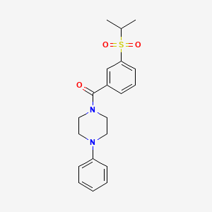 (3-(Isopropylsulfonyl)phenyl)(4-phenylpiperazin-1-yl)methanone