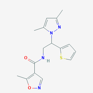 N-(2-(3,5-dimethyl-1H-pyrazol-1-yl)-2-(thiophen-2-yl)ethyl)-5-methylisoxazole-4-carboxamide