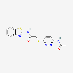 2-((6-acetamidopyridazin-3-yl)thio)-N-(benzo[d]thiazol-2-yl)acetamide