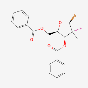 molecular formula C20H18BrFO5 B2774844 (2R)-2-Deoxy-2-fluoro-2-methyl-beta-D-erythro-pentofuranosyl bromide 3,5-dibenzoate CAS No. 1233335-84-6