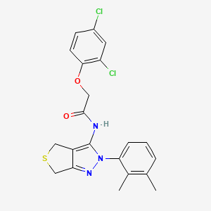 molecular formula C21H19Cl2N3O2S B2774846 2-(2,4-dichlorophenoxy)-N-(2-(2,3-dimethylphenyl)-4,6-dihydro-2H-thieno[3,4-c]pyrazol-3-yl)acetamide CAS No. 450344-40-8