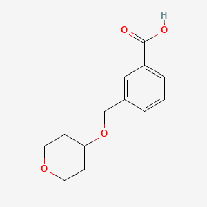 3-[(Oxan-4-yloxy)methyl]benzoic acid
