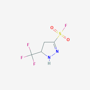 molecular formula C4H4F4N2O2S B2774859 5-(trifluoromethyl)-4,5-dihydro-1H-pyrazole-3-sulfonyl fluoride CAS No. 1623156-90-0