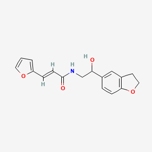 molecular formula C17H17NO4 B2774865 (E)-N-(2-(2,3-二氢苯并呋-5-基)-2-羟基乙基)-3-(呋喃-2-基)丙烯酰胺 CAS No. 1421586-75-5