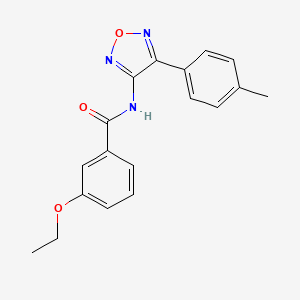 molecular formula C18H17N3O3 B2774866 3-ethoxy-N-(4-(p-tolyl)-1,2,5-oxadiazol-3-yl)benzamide CAS No. 874129-41-6