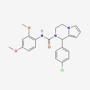molecular formula C22H22ClN3O3 B2774870 1-(4-chlorophenyl)-N-(2,4-dimethoxyphenyl)-3,4-dihydropyrrolo[1,2-a]pyrazine-2(1H)-carboxamide CAS No. 900001-71-0