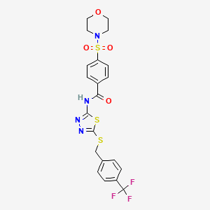 4-(morpholinosulfonyl)-N-(5-((4-(trifluoromethyl)benzyl)thio)-1,3,4-thiadiazol-2-yl)benzamide