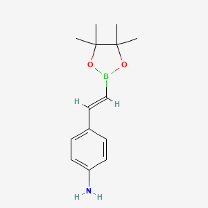 molecular formula C14H20BNO2 B2774878 4-[(E)-2-(tetramethyl-1,3,2-dioxaborolan-2-yl)ethenyl]aniline CAS No. 2159091-30-0