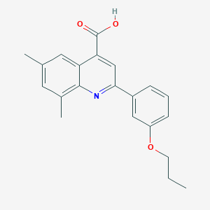 molecular formula C21H21NO3 B2774890 6,8-二甲基-2-(3-丙氧基苯基)喹啉-4-羧酸 CAS No. 895932-30-6