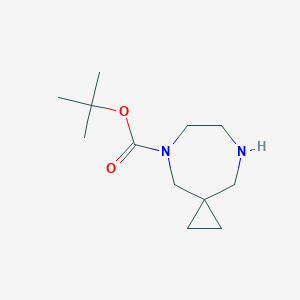 molecular formula C12H22N2O2 B2774893 Tert-butyl 5,8-diazaspiro[2.6]nonane-5-carboxylate CAS No. 1822802-10-7