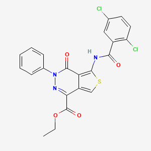 Ethyl 5-[(2,5-dichlorobenzoyl)amino]-4-oxo-3-phenylthieno[3,4-d]pyridazine-1-carboxylate