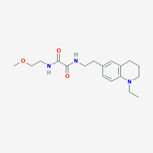 molecular formula C18H27N3O3 B2774899 N1-(2-(1-ethyl-1,2,3,4-tetrahydroquinolin-6-yl)ethyl)-N2-(2-methoxyethyl)oxalamide CAS No. 955609-93-5
