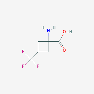 molecular formula C6H8F3NO2 B2774903 1-Amino-3-(trifluoromethyl)cyclobutane-1-carboxylic acid CAS No. 1824498-96-5
