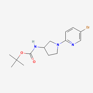molecular formula C14H20BrN3O2 B2774907 tert-Butyl (1-(5-bromopyridin-2-yl)pyrrolidin-3-yl)carbamate CAS No. 1088410-93-8