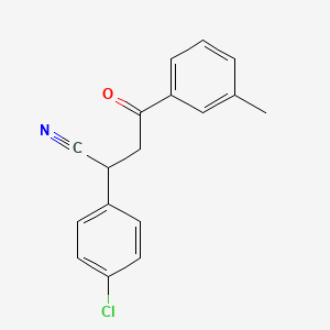 molecular formula C17H14ClNO B2774921 2-(4-Chlorophenyl)-4-(3-methylphenyl)-4-oxobutanenitrile CAS No. 344281-16-9