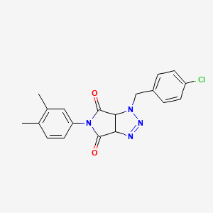 1-(4-chlorobenzyl)-5-(3,4-dimethylphenyl)-1,6a-dihydropyrrolo[3,4-d][1,2,3]triazole-4,6(3aH,5H)-dione