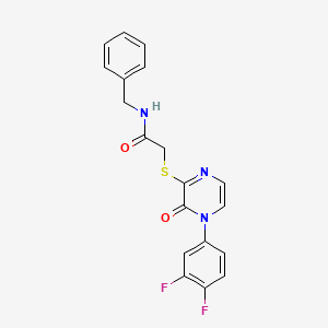 N-benzyl-2-[4-(3,4-difluorophenyl)-3-oxopyrazin-2-yl]sulfanylacetamide