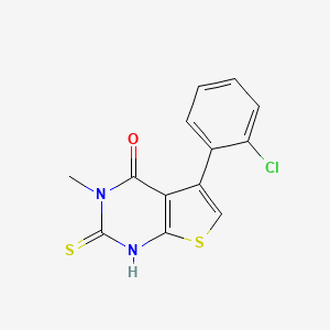 5-(2-chlorophenyl)-3-methyl-2-sulfanyl-3H,4H-thieno[2,3-d]pyrimidin-4-one