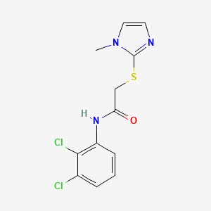 molecular formula C12H11Cl2N3OS B2774929 N-(2,3-dichlorophenyl)-2-[(1-methyl-1H-imidazol-2-yl)sulfanyl]acetamide CAS No. 306732-06-9