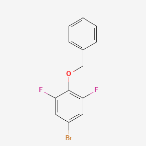 molecular formula C13H9BrF2O B2774944 4-溴-2,6-二氟-1-(苄氧基)苯 CAS No. 99045-18-8