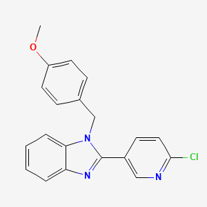 molecular formula C20H16ClN3O B2774951 2-(6-chloro-3-pyridinyl)-1-(4-methoxybenzyl)-1H-1,3-benzimidazole CAS No. 337920-53-3