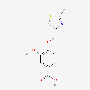 3-Methoxy-4-[(2-methyl-1,3-thiazol-4-yl)methoxy]benzoic acid