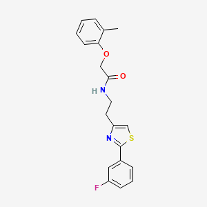 N-(2-(2-(3-fluorophenyl)thiazol-4-yl)ethyl)-2-(o-tolyloxy)acetamide